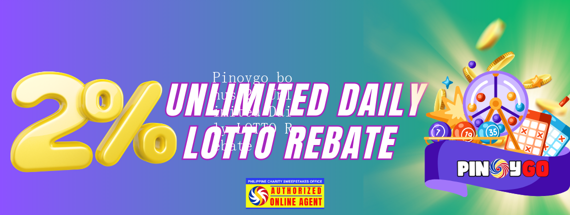 Pinoygo bonus 2% Unlimited Daily LOTTO Rebate